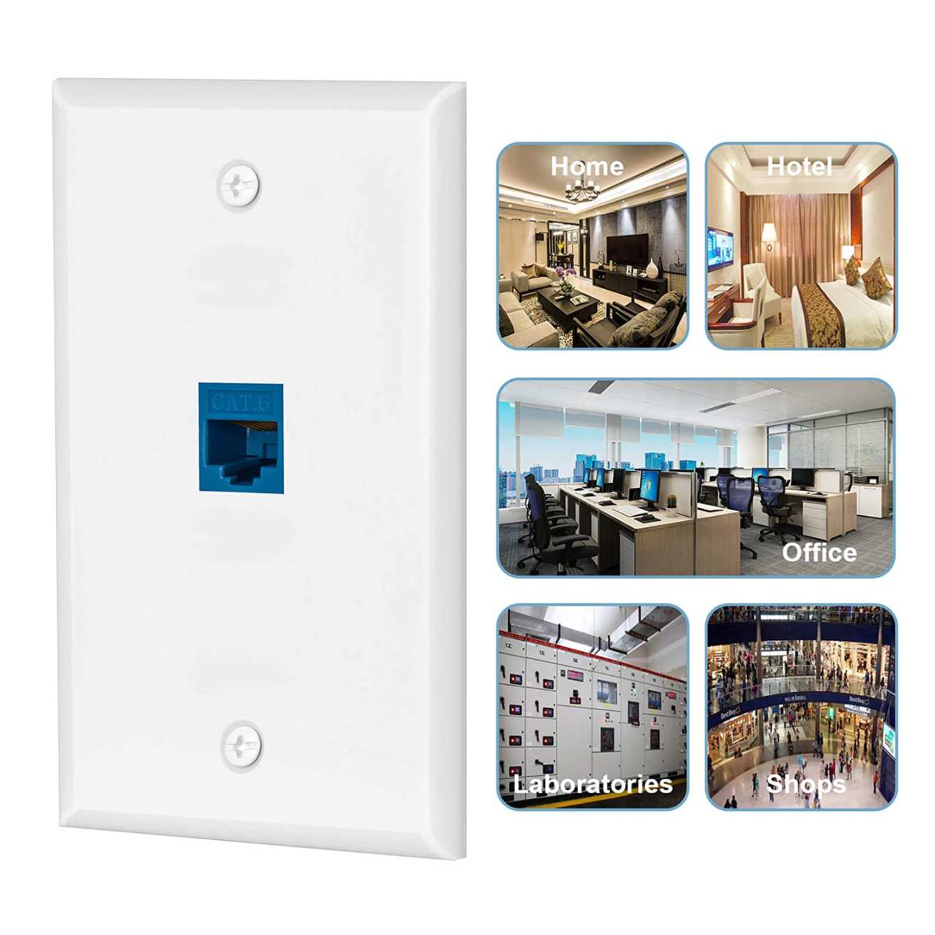 RJ45 Keystone Jack Wall Plate