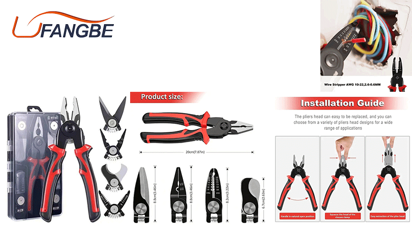 RJ45 Crimping Pliers：5 in 1 Wire Cutter