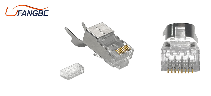 قابس وحدات إيثرنت 8 سنون نحاسي بدون أدوات RJ 45 Cat 8