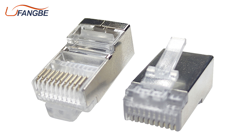 Ethernet FTP clamp connecteur rg50 cable cabl cat 6 conector rj 48 STP cat6 plug 10 pin 10p10c RJ50 connector