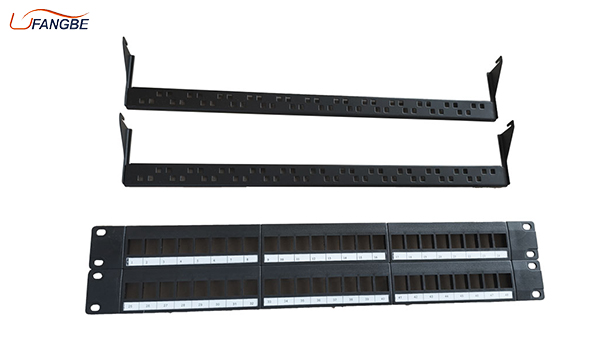 19 Inch Cabling 1u Utp Cable Manager Cat5e Cat6 Rj45 Rack Cabinets Network Socket 8p8c Lan 48 Port Patch Panel