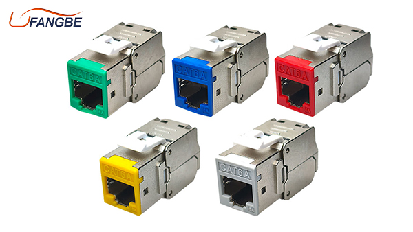 Ethernet Rj 45 Socket 180 Degree Network Cat6 Cat6a Toolless Module 8p8c Rj45 Inline Coupler Keystone Jack