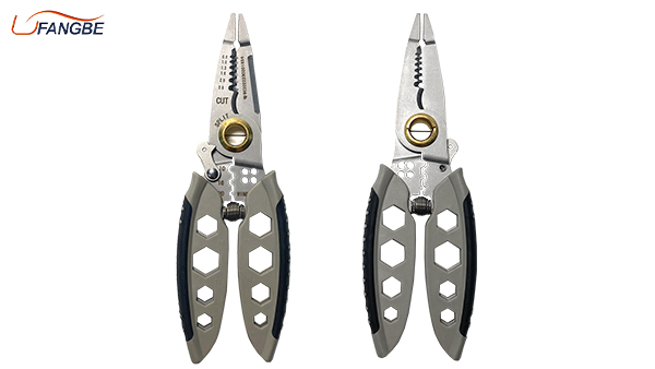 Stainless Steel Pvc Handle Cable Cutter Crimping Nose Pliers 22-10 Awg Wire 7 Inch Wire Stripping Pliers