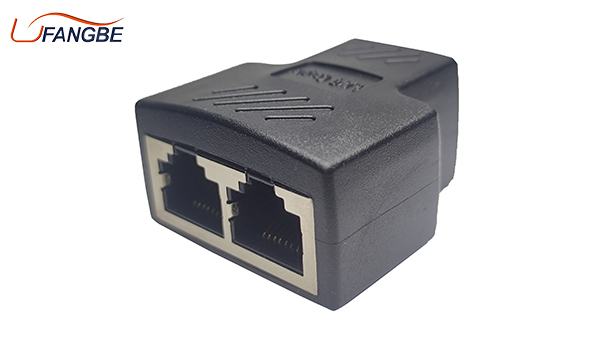 Ethernet 1 To 2 Female Plug Rj45 Connector Socket Ethernet Lan Network Adapter