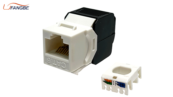 Ethernet Network Toolless Modular Cat 6 Inline Coupler Module 8p8c 180 Degree Utp Cat6 Rj45 Keystone Jack