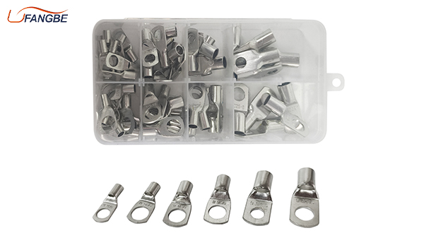 Ring Connectors Eyelets Tubular Wire Lugs Crimp Terminals Battery Cable Ends Tinned Copper Cable Lugs Kits