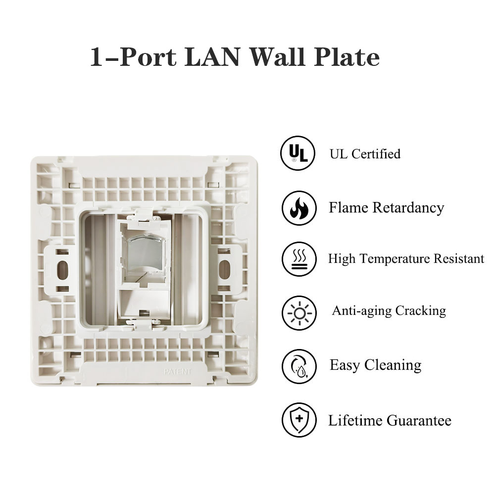 1 Port Wall Plate