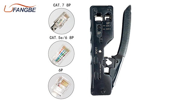 LAN Cable Crimper RJ11 RJ12 Cat5e Cat6 Pass Through Crimper 6P 8P Eazy Thru Network RJ45 Crimping Tool