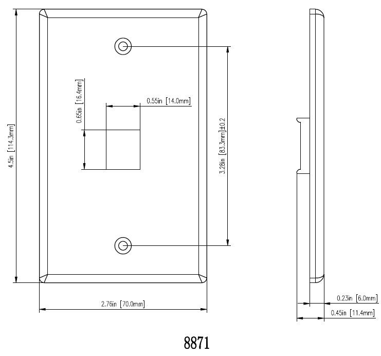 RJ45 Keystone Jack Wall Plate