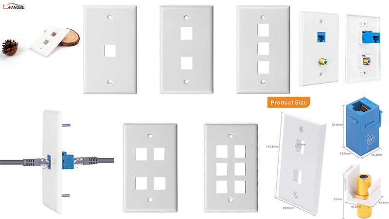 RJ45 Keystone Jack Wall Plate