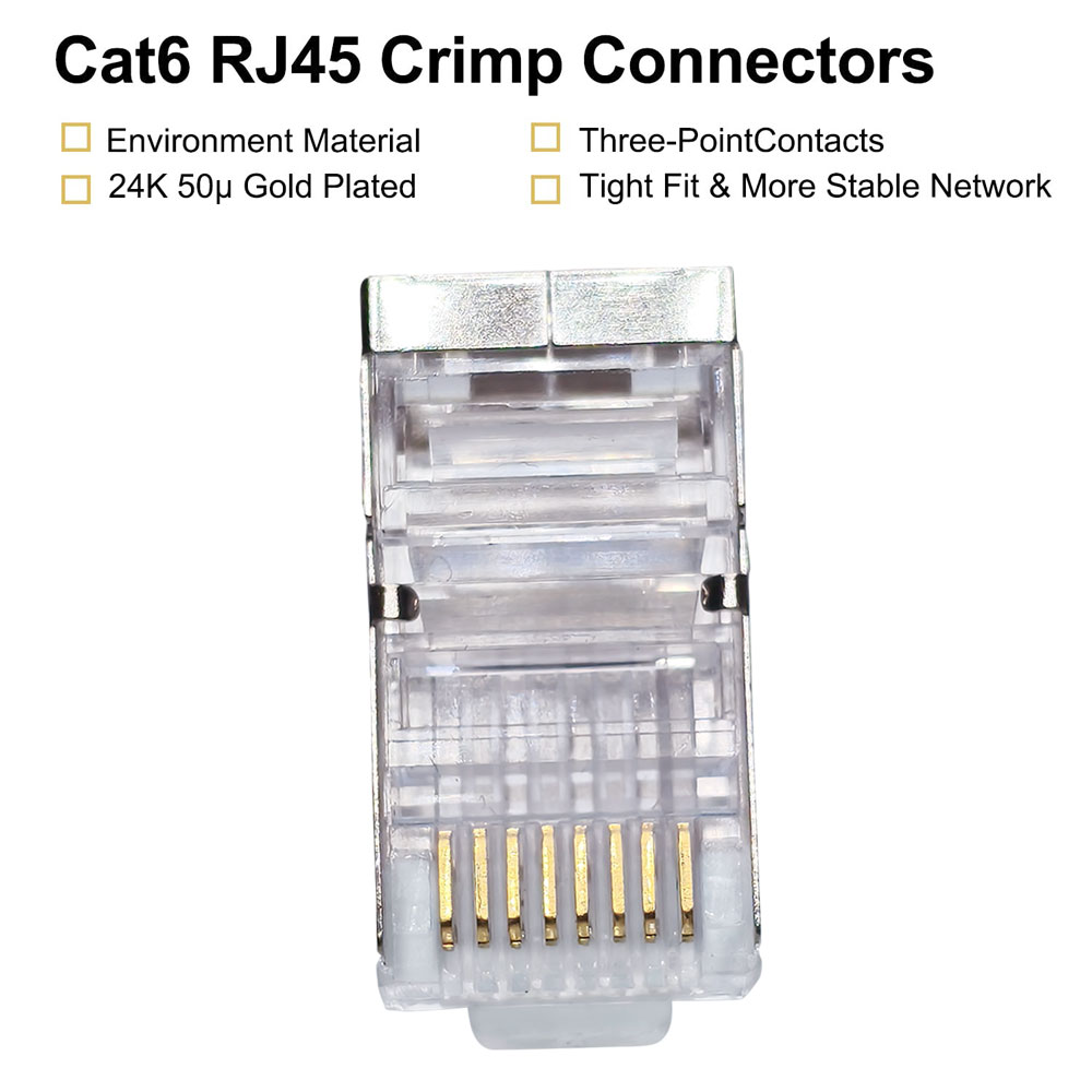 Cat6 RJ45 Crimp Connectors