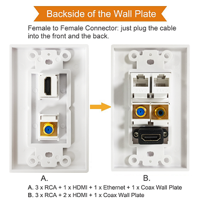 Mono RCA  Audio Wall Plate